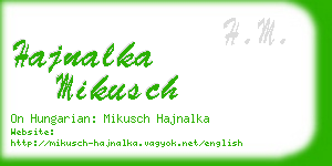 hajnalka mikusch business card